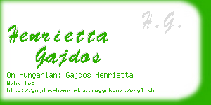 henrietta gajdos business card